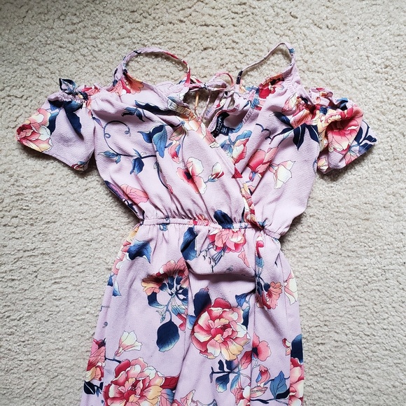 Off the Shoulder Floral Print Maxi Dress - Picture 5 of 6